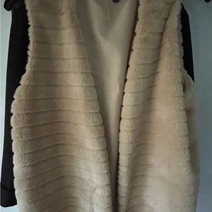 Faux Fur Long Vest 1X